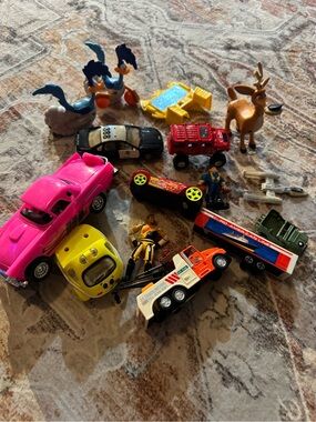 Assorted Kids Toy Vehicles and Figures - Some vintage pieces included